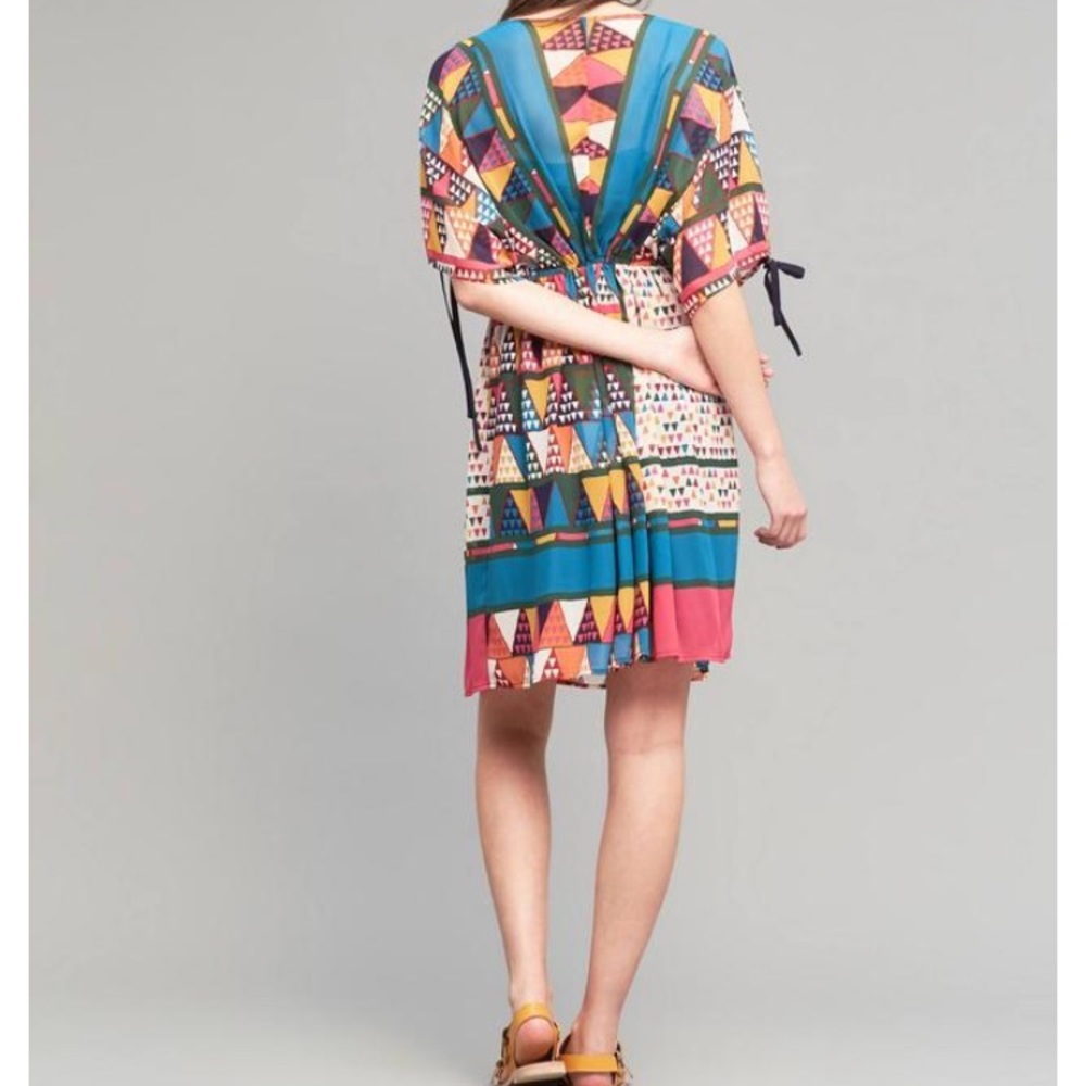 Anthropologie Multicolor Geometric Mini Dress - Picture 3 of 8